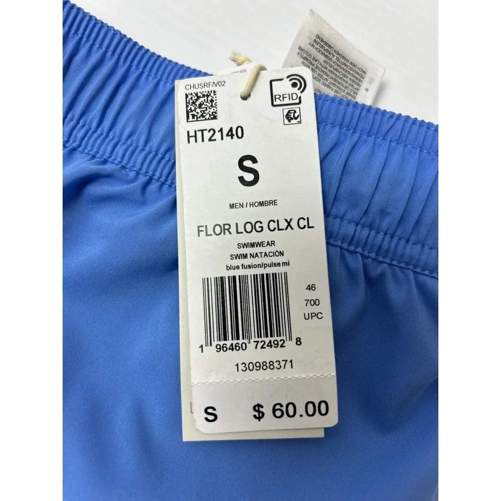 Adidas Men's Size Small CLX Classic Swim Shorts Trunks Blue Fusion HT2140